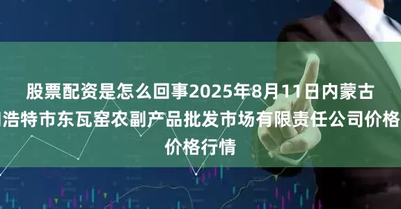 股票配资是怎么回事2025年8月11日内蒙古呼和浩特市东瓦窑农副产品批发市场有限责任公司价格行情